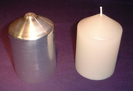 8" dia  x 5" Metal Pillar Candle Round Mold 