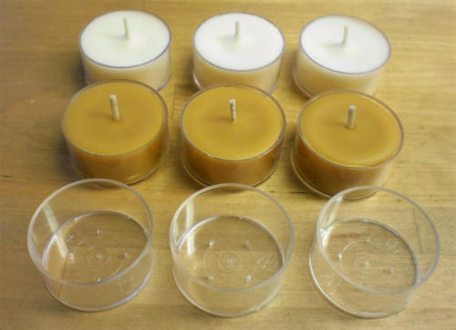 PEILIN 100 pcs Plastic Clear Tealight Cups Holders Candle Wax Tins Jars  Cases with 100pcs 40 mm Candle Wicks for DIY Candle Making