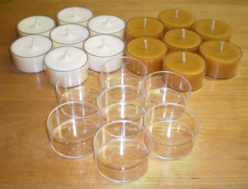  EXCEART 40PCS Plastic Clear Tealight Cups Holders, Candle Wax  Tins Jars Cases with 100pcs 40 mm Candle Wicks Plastic Empty TeaLight Tin  Container for Candle DIY Tool